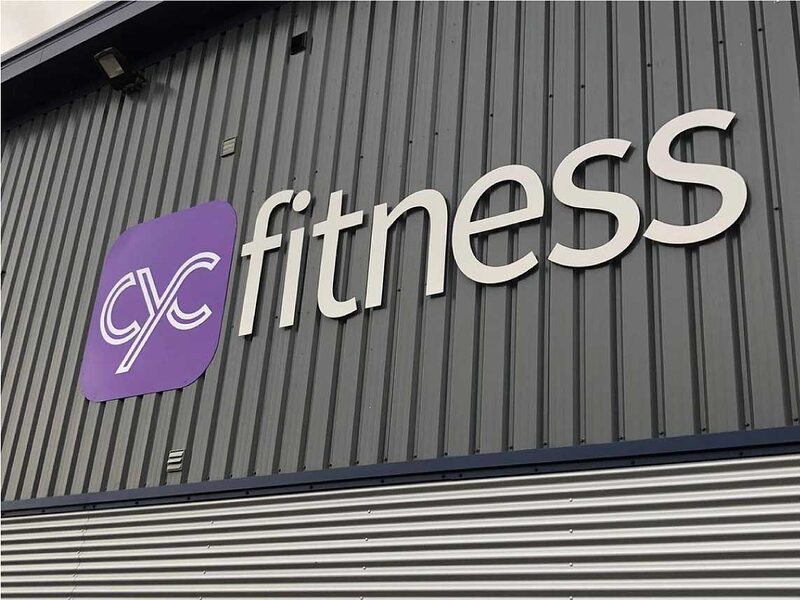 External building signage — CNC router cut composite panel letters